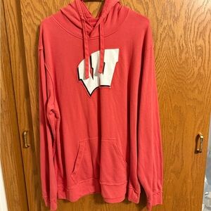 Red Wisconsin Hoodie
